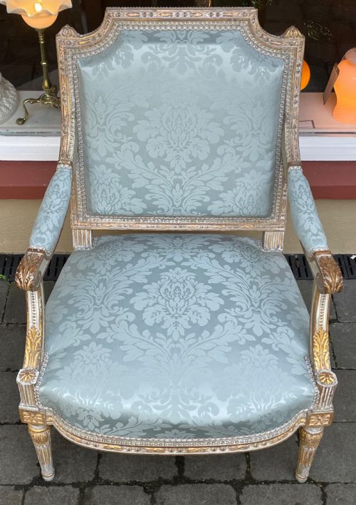 BEAUTIFUL LOUIS XVI STYLE FAUTEUIL ARMCHAIR - ADDITIONAL PHOTO 7
