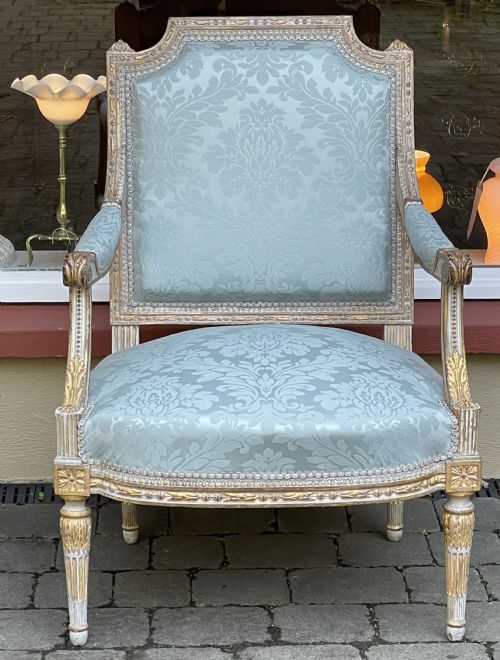 BEAUTIFUL LOUIS XVI STYLE FAUTEUIL ARMCHAIR - ADDITIONAL PHOTO 8