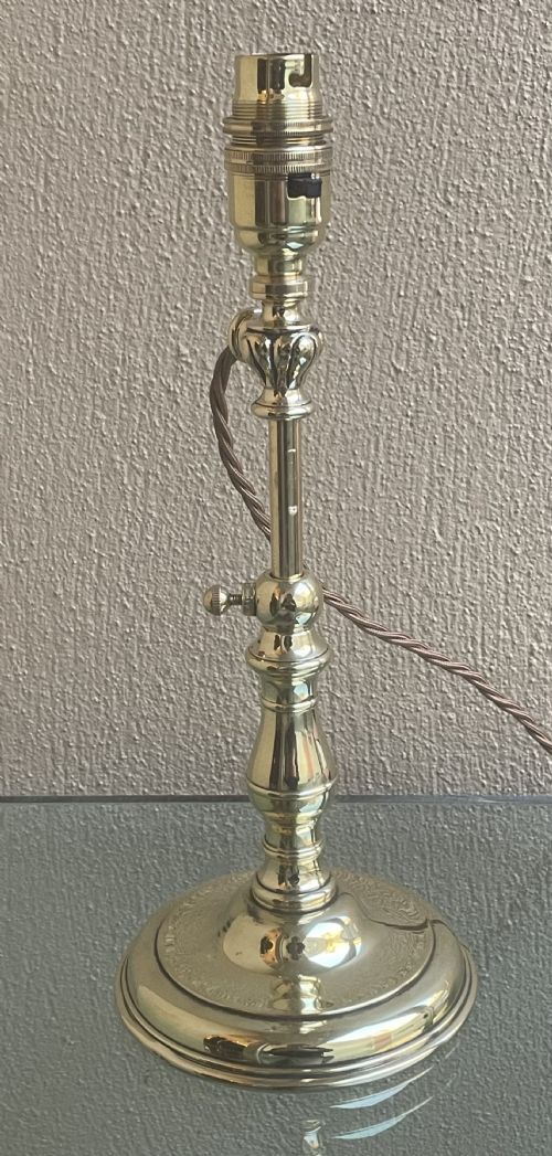 Edwardian Brass Telescopic Table Lamp