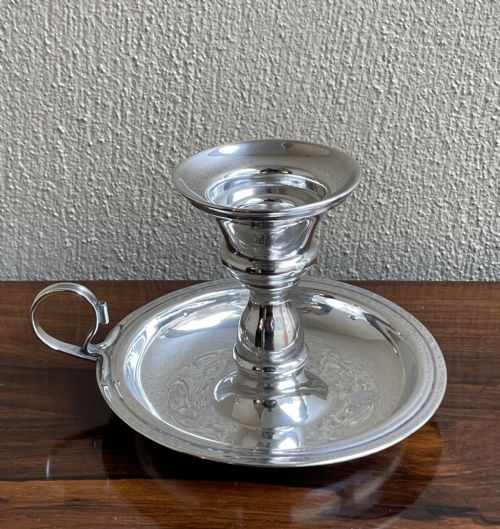 Large Edwardian Silver Chamberstick