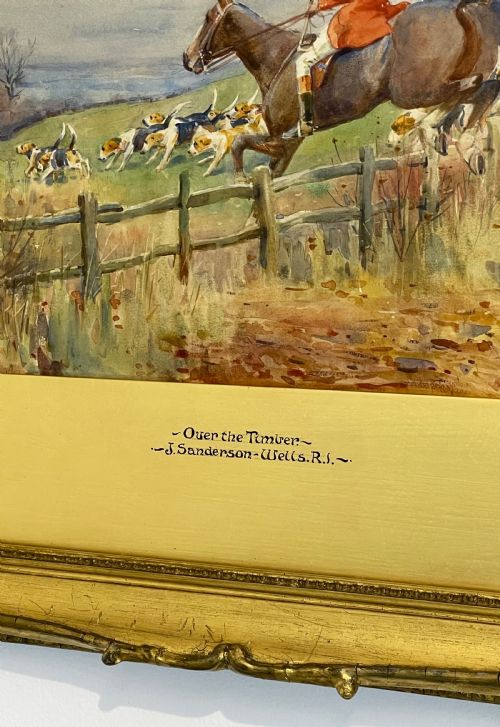 fig 1. Hunting Watercolour by John Sanderson Wells