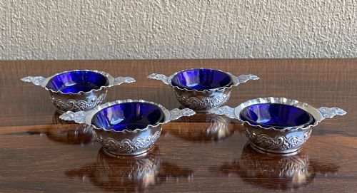 Set of Four Victorian Silver Table Salts, 1883