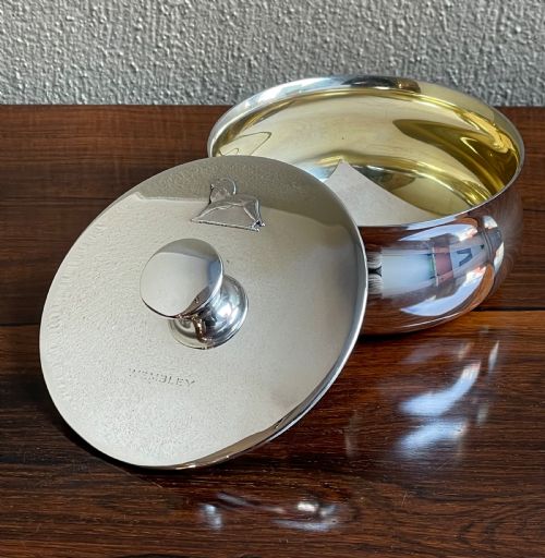 Rare George VI Silver Table Pot Gift from Sir Arthur Elvin