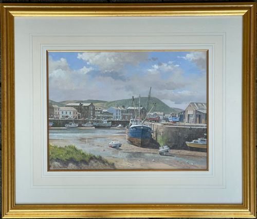 Ramsey Harbour Isle of Man Painting by John Chapman