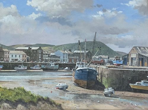fig 1. Ramsey Harbour Isle of Man Painting by John Chapman