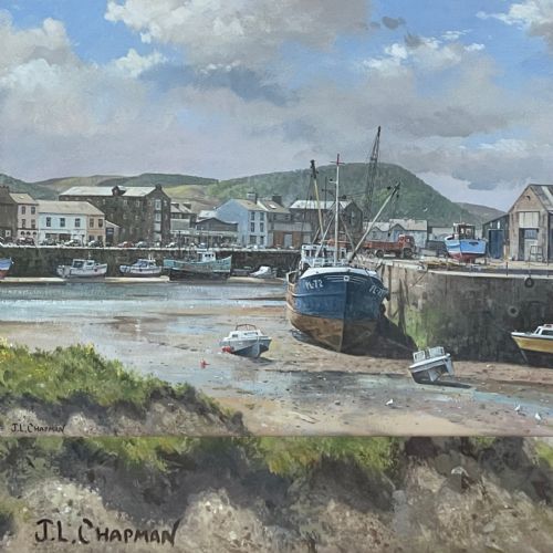 fig 2. Ramsey Harbour Isle of Man Painting by John Chapman