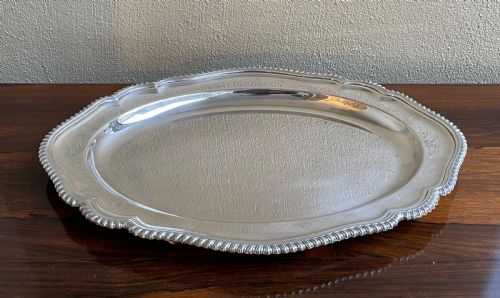 George III Style Silver Plated Serving Platter