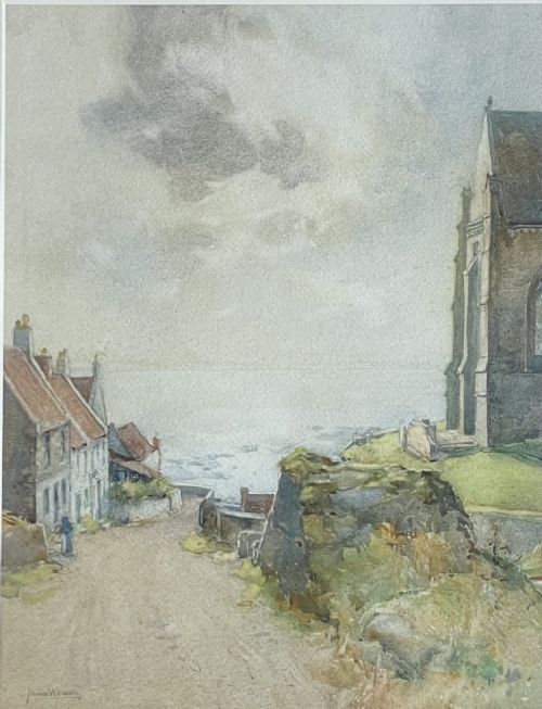 COASTAL WATERCOLOUR BY STAITHES ARTIST JAMES WATSON - ADDITIONAL PHOTO 2