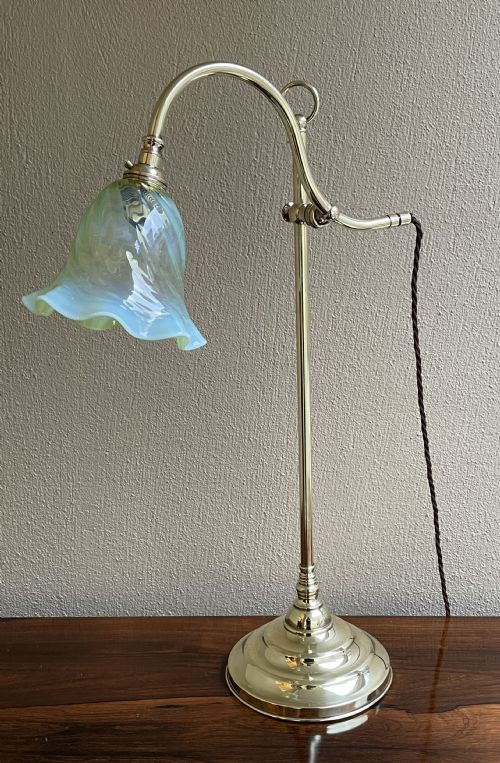 Early 20th Century Brass Adjustable Desk Lamp