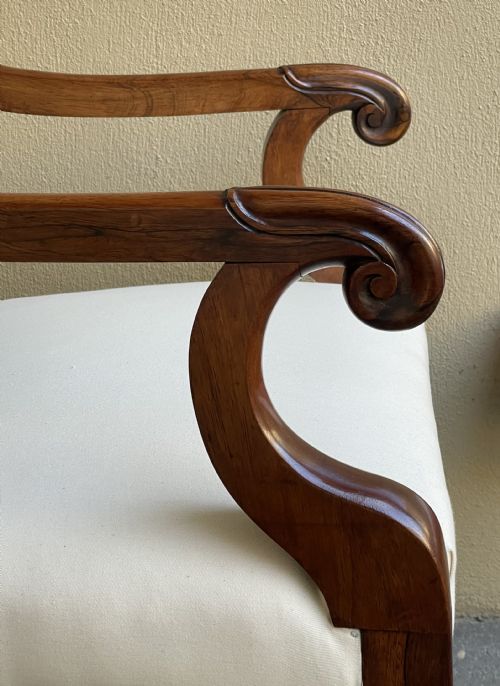 SUPERB EARLY VICTORIAN ROSEWOOD LIBRARY DESK CHAIR - ADDITIONAL PHOTO 3