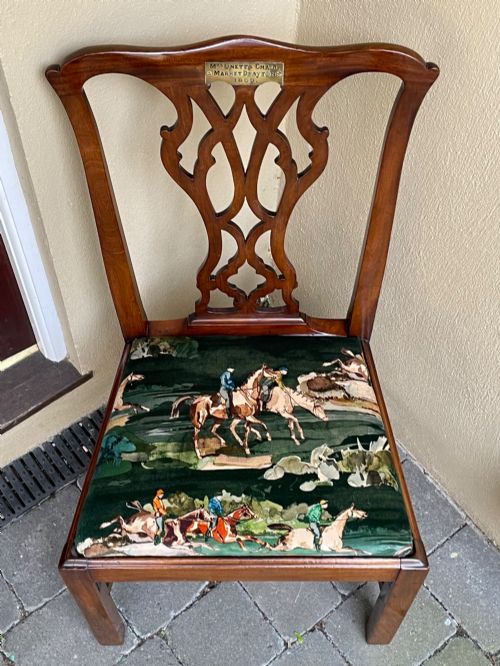GEORGIAN MAHOGANY SIDE CHAIR HORSE RACING PROVENANCE - ADDITIONAL PHOTO 3