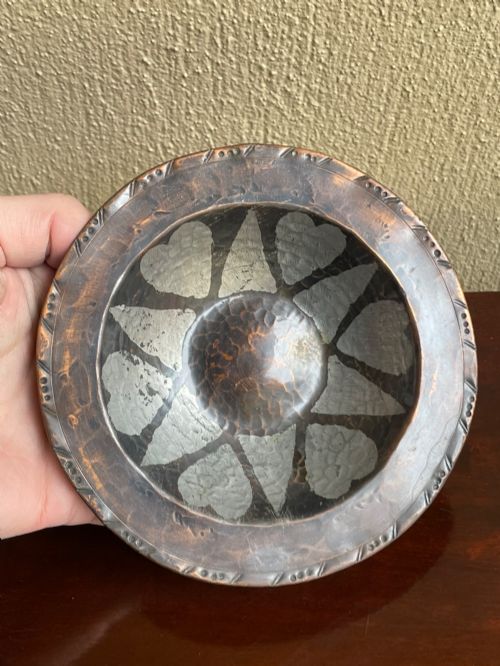 Arts & Crafts Copper Trinket Dish by Hugh Wallis