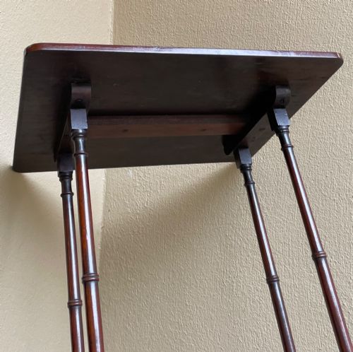 DIMINUTIVE REGENCY MAHOGANY END TABLE - ADDITIONAL PHOTO 3