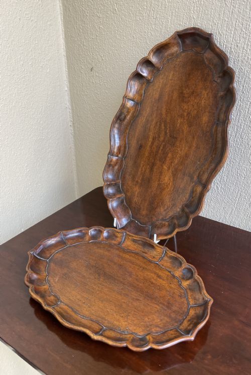 GOOD PAIR OF GEORGE III STYLE TRAYS - ADDITIONAL PHOTO 2