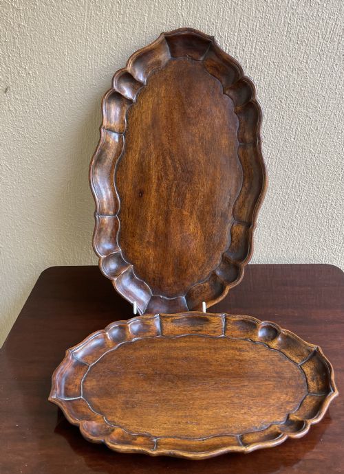 GOOD PAIR OF GEORGE III STYLE TRAYS - ADDITIONAL PHOTO 3