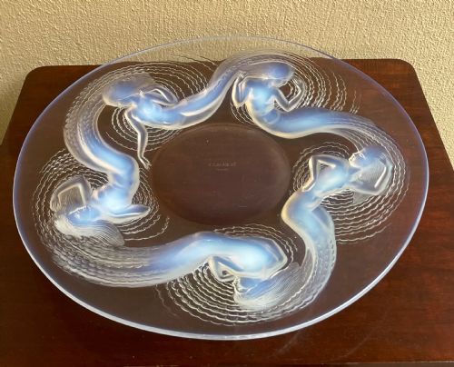 Large Rene Lalique Opalescent Calypso Charger