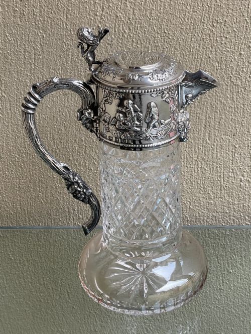 Impressive Solid Silver Mounted Claret Jug