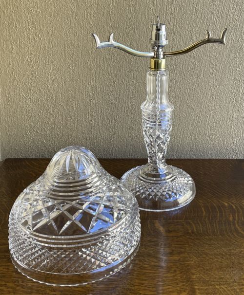 BEAUTIFUL CUT GLASS CRYSTAL MUSHROOM LAMP - ADDITIONAL PHOTO 5