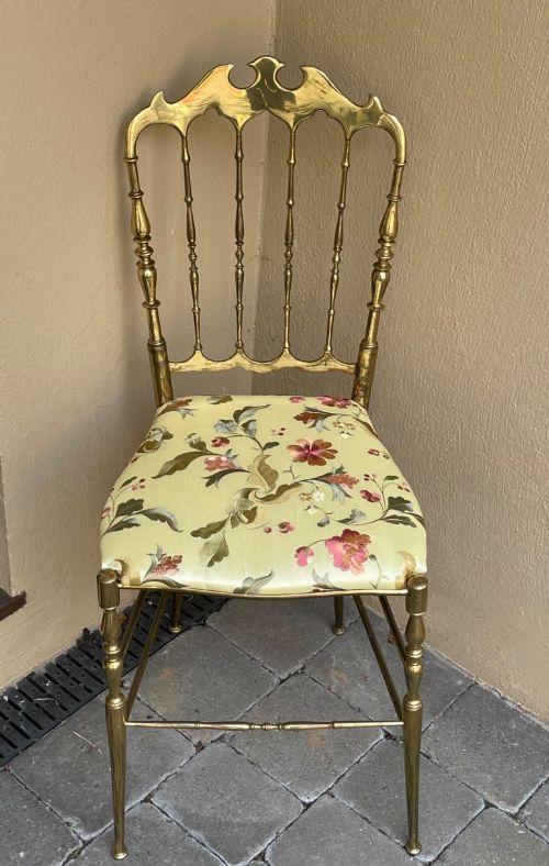 BEAUTIFUL POLISHED BRASS SALON CHAIR - ADDITIONAL PHOTO 3