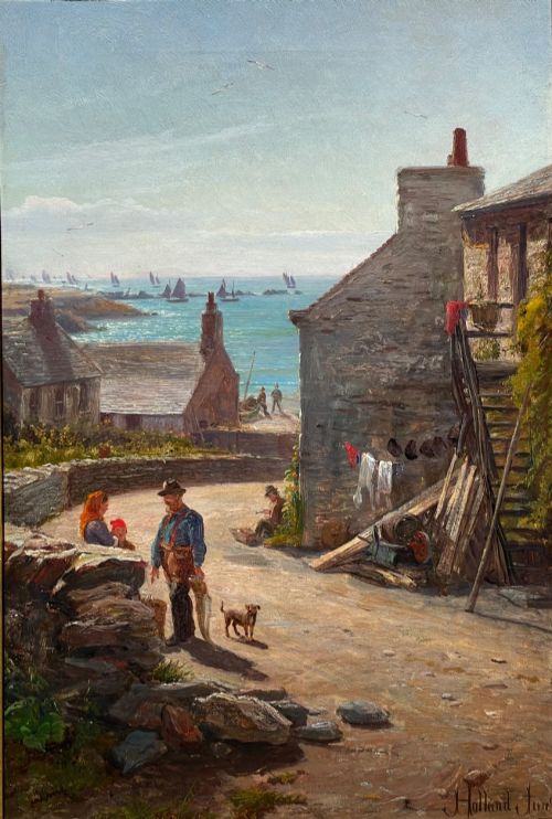 PORT ERIN ISLE OF MAN OIL PAINTING BY JOHN HOLLAND - ADDITIONAL PHOTO 1