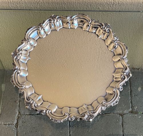 Victorian Silver Salver Tray, 1897