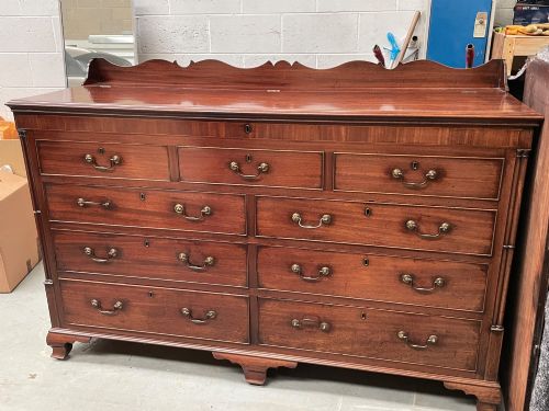 Impressive George III Mahogany Lancashire Mule Chest