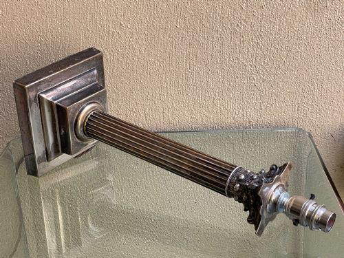 VICTORIAN SILVER PLATED TABLE LAMP - ADDITIONAL PHOTO 5