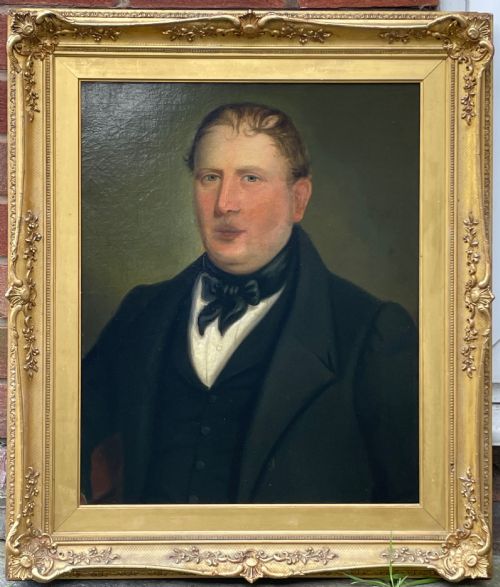 19th Century British Portrait Oil Painting