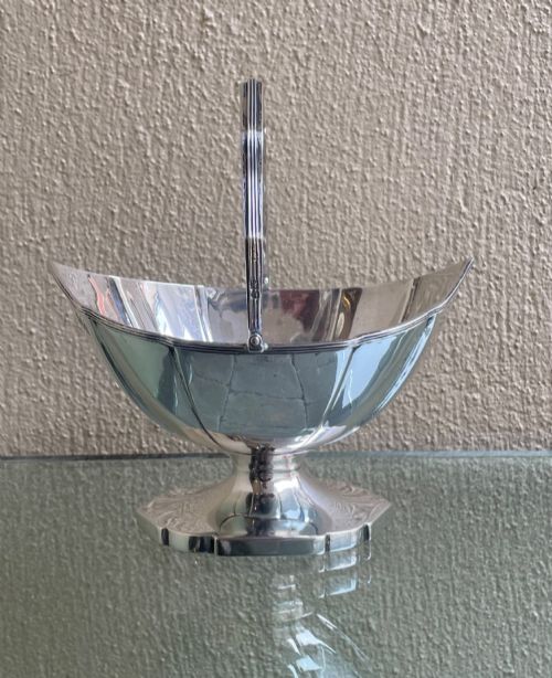 LATE VICTORIAN SILVER SUGAR BASKET
