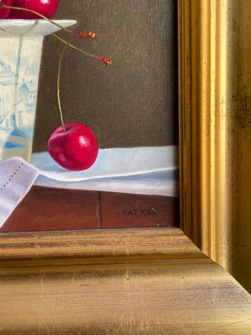 STILL LIFE OF CHERRIES BY IAN PARKER - ADDITIONAL PHOTO 1