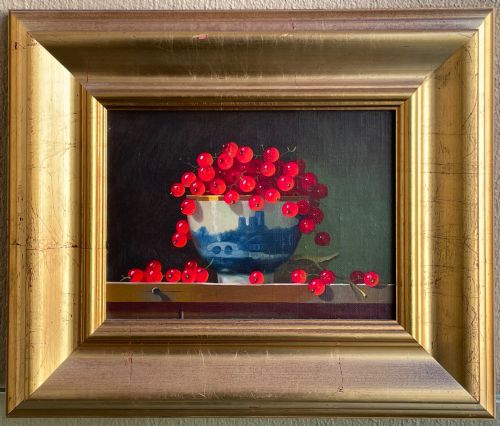 STILL LIFE OF RED BERRIES BY IAN PARKER