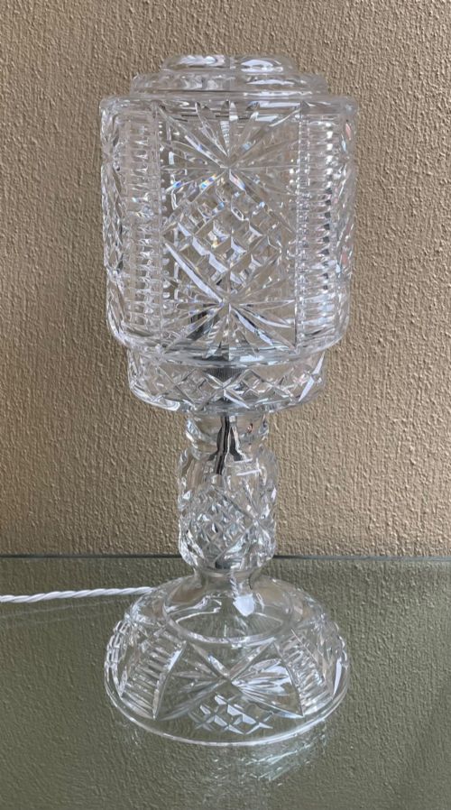 Quality Cut Glass Table Lamp