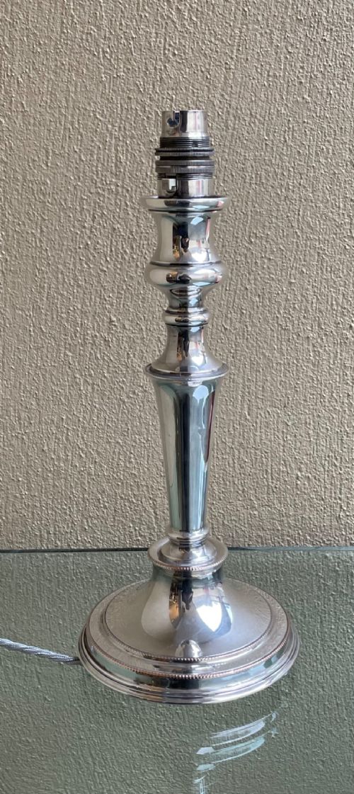 George V Silver Plated Table Lamp