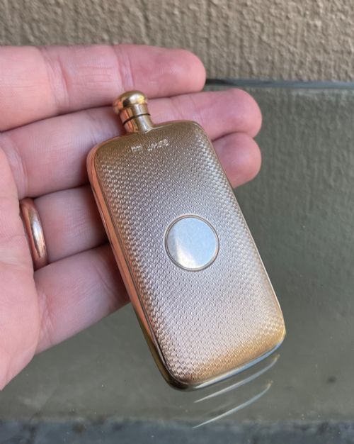 Rare 9ct Gold Scent Bottle Flask