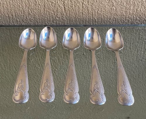 Set of Five George V Silver Egg Spoons