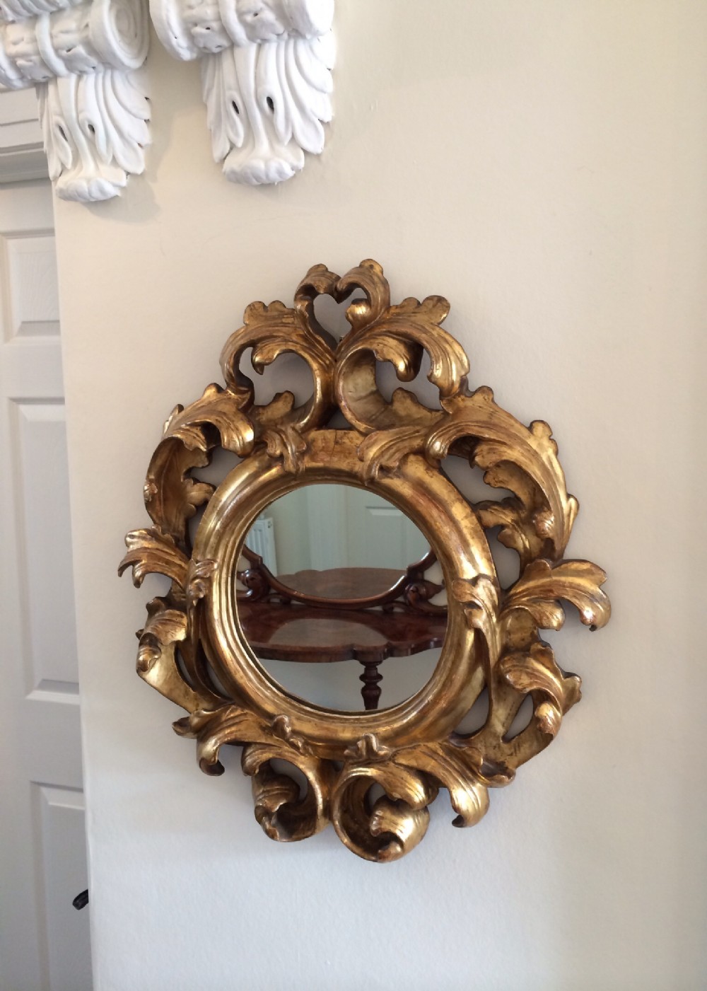 19th Century Italian Carved Giltwood Mirror