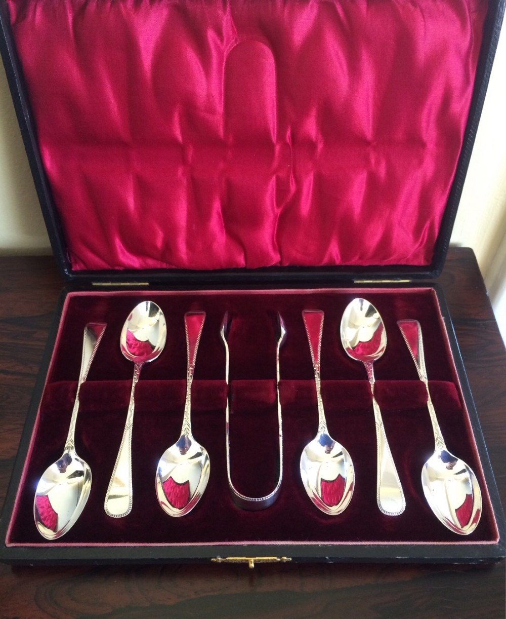 Superb Victorian Chester Silver Tea Spoons Set, 1901