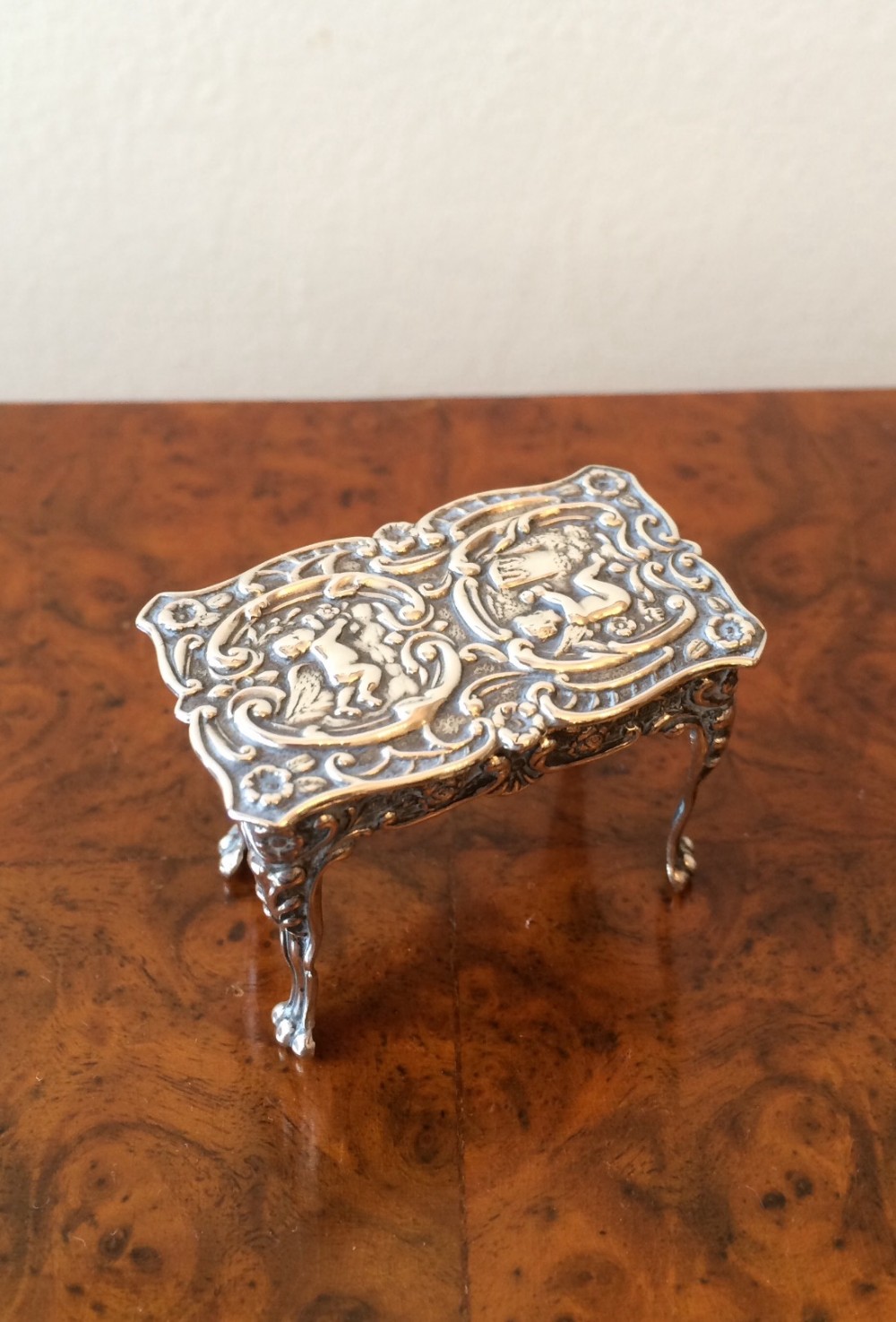 Miniature Silver Table by Levi & Salaman, 1906