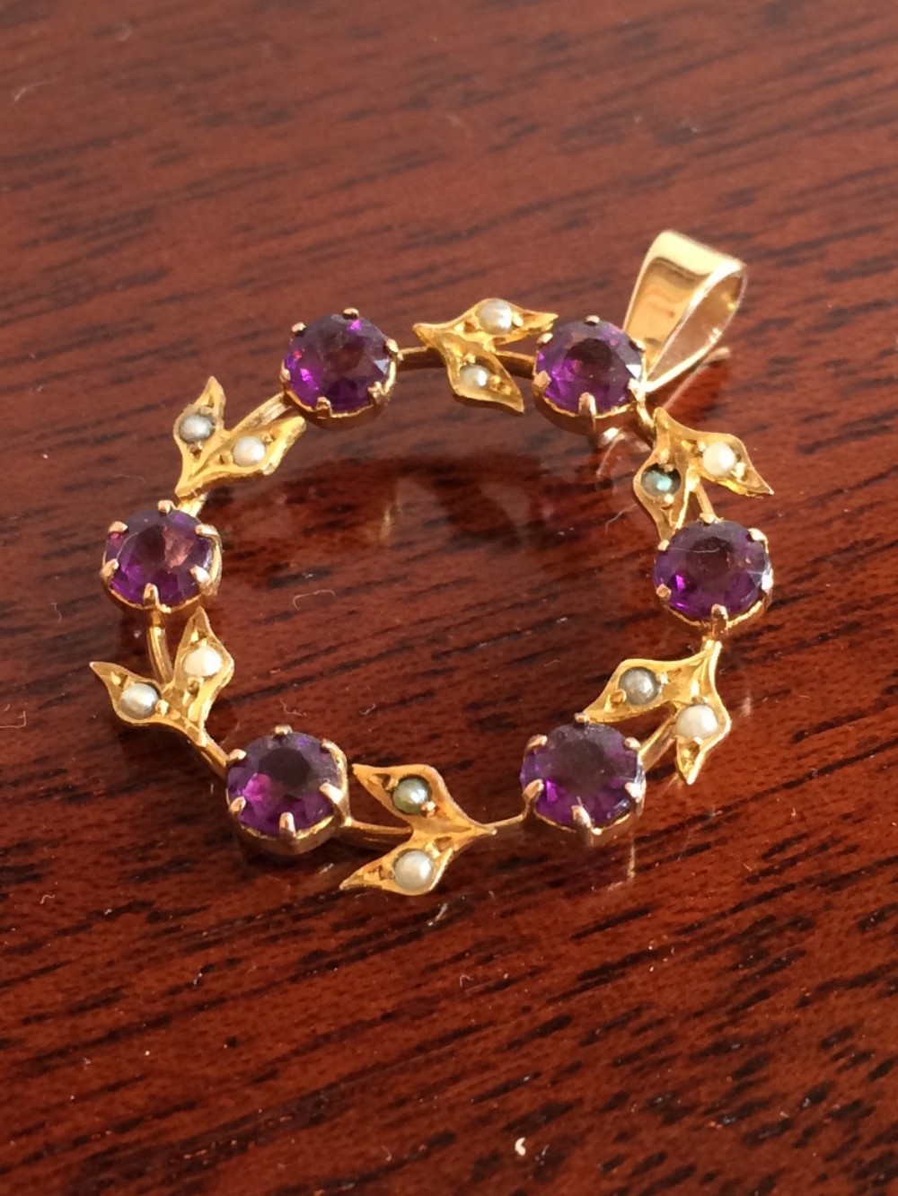 9ct Gold Amethyst Pendant