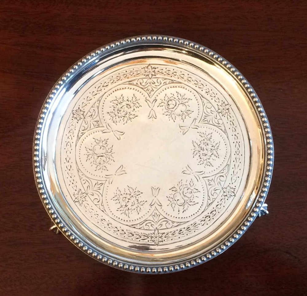 Quality Victorian Silver Tray by Henry Holland, 1863