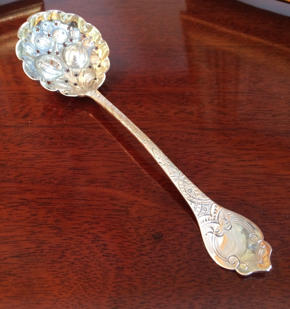Victorian Silver Berry Spoon, Exeter 1844 