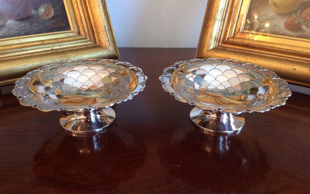 Fabulous Pair of George VI Bon Bon Dishes by Mappin & Webb 