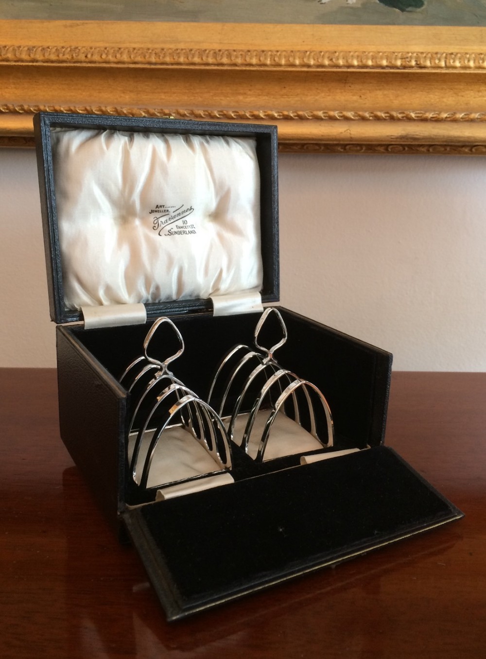 Superb Pair of George V Silver Toast Racks, Chester 1911