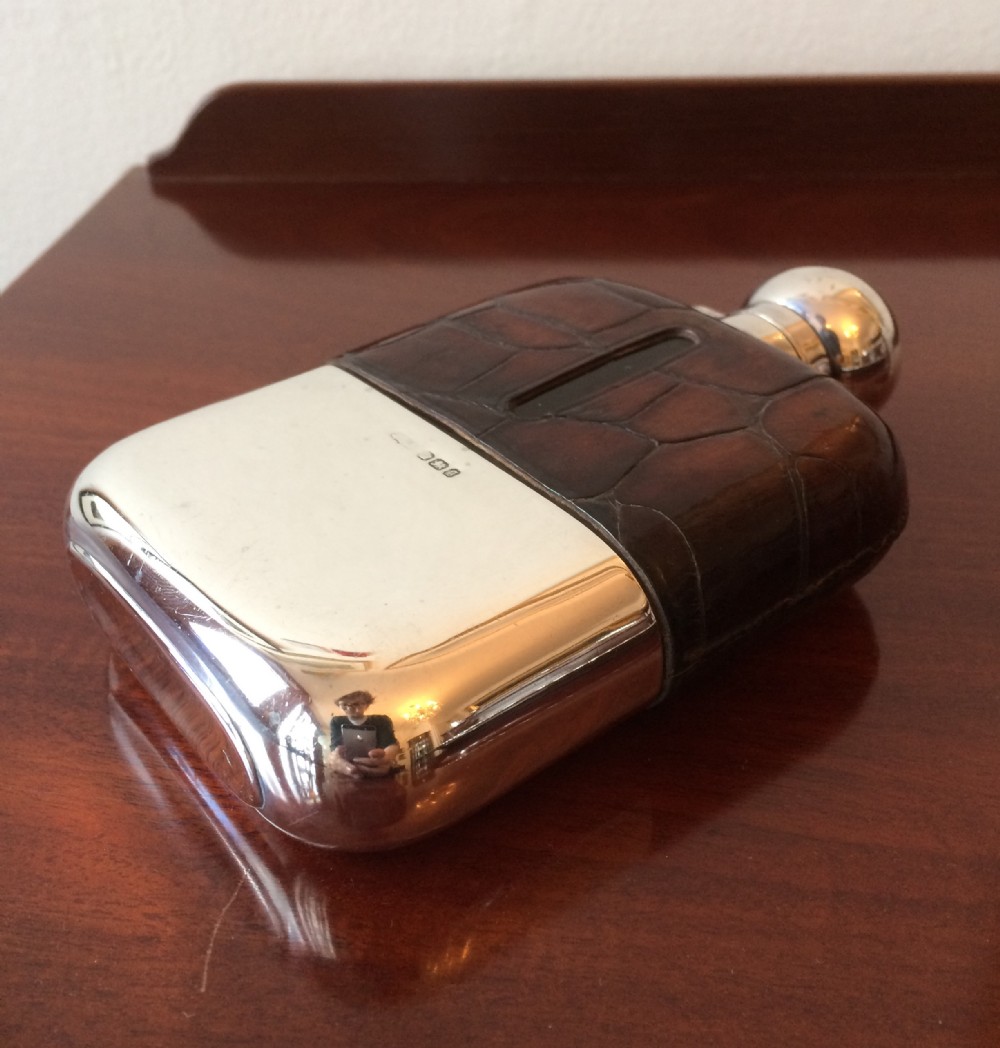 Victorian Silver Hip Flask by James Dixon, 1899