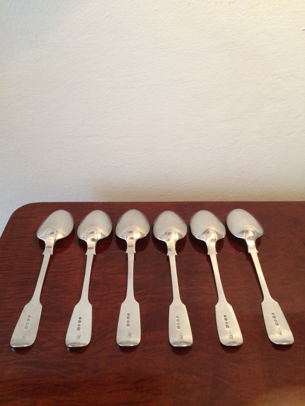 Quality Set of Six Victorian Silver Dessert Spoons, 1876 View VII