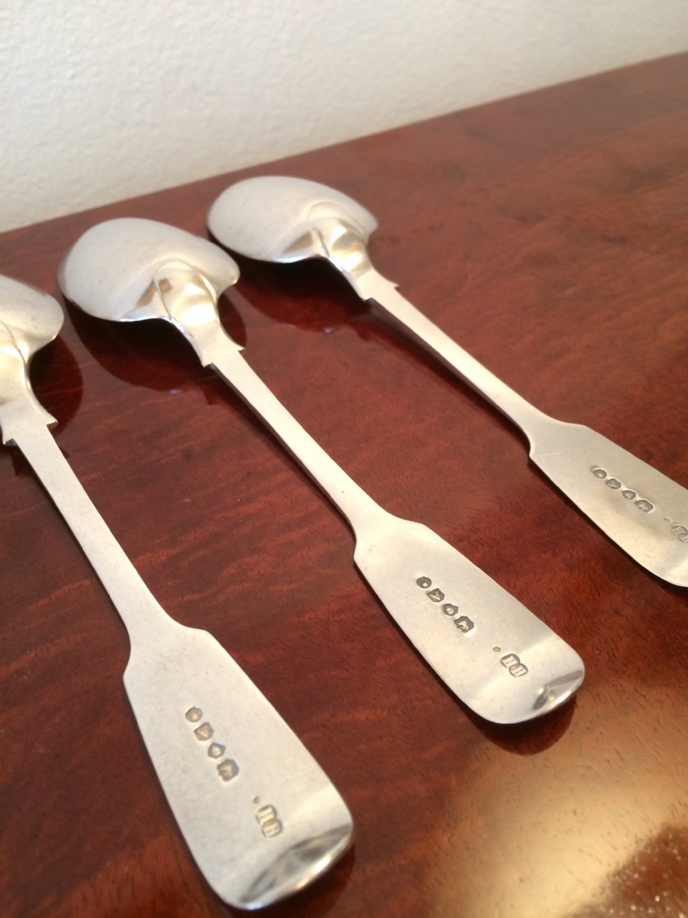 Quality Set of Six Victorian Silver Dessert Spoons, 1876 View IX