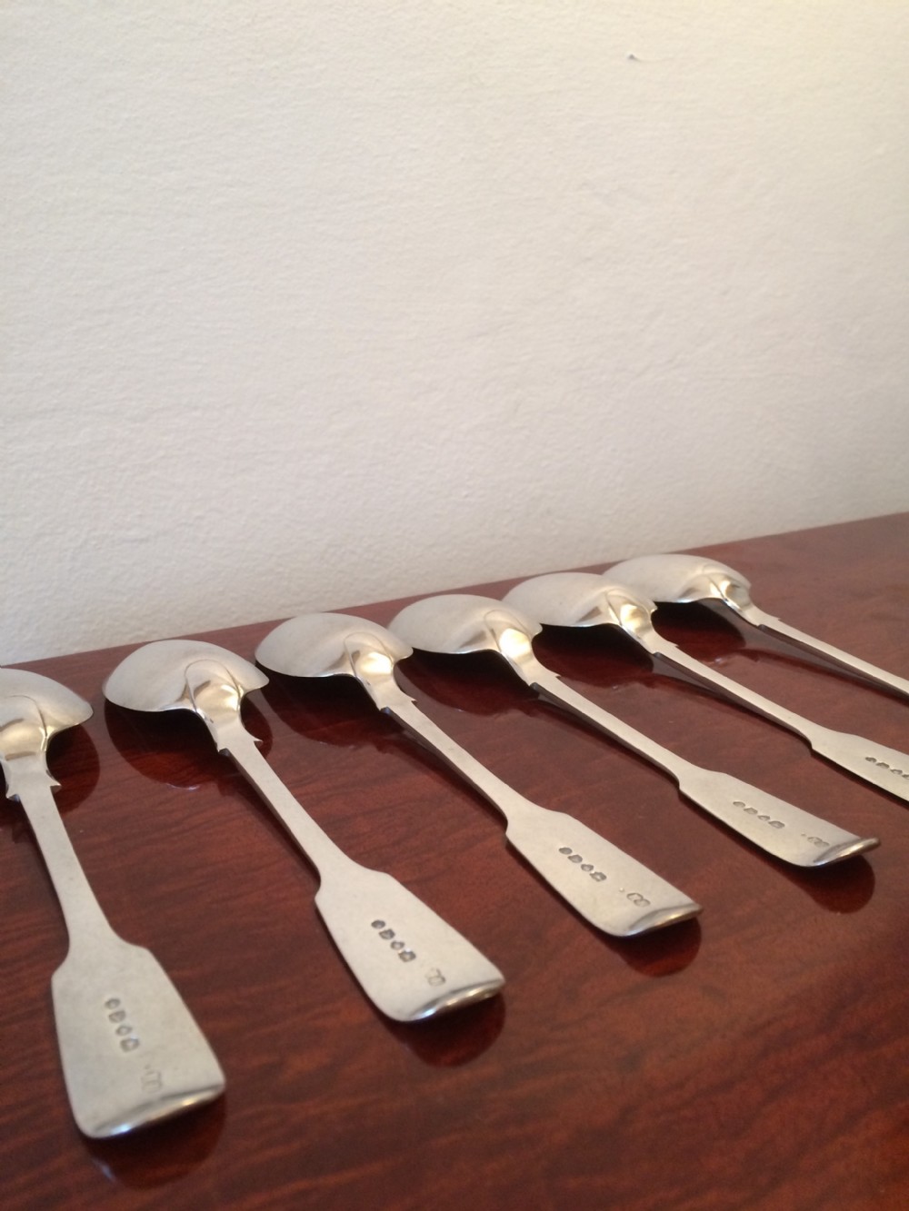 Quality Set of Six Victorian Silver Dessert Spoons, 1876 View XI