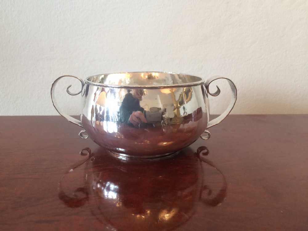 Arts & Crafts Silver Porringer 