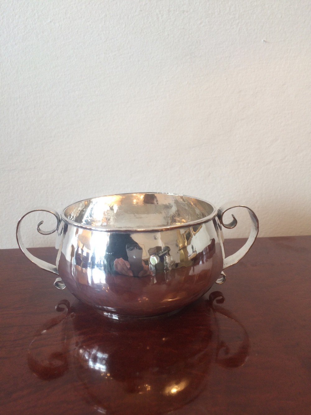 Arts & Crafts Silver Porringer  View II