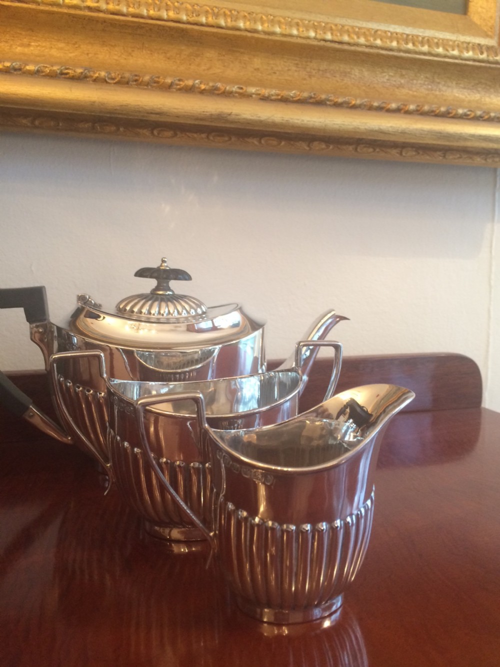 Victorian bachelors silver tea service, 1896 View VI